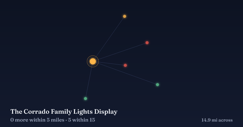 Map of The Corrado Family Lights Display and the 5 other Christmas light displays within 15 miles